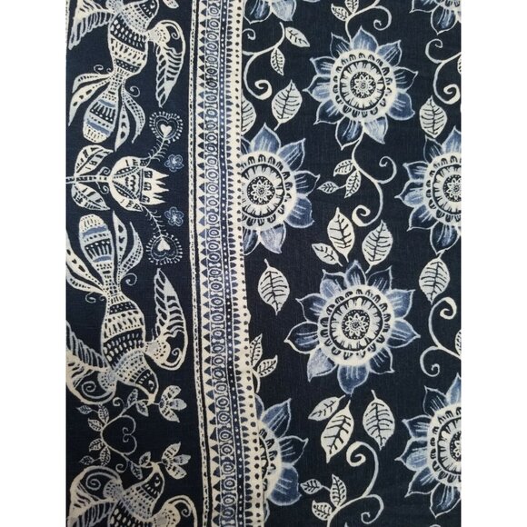 J. Jill Womens Bertha Collar Shift Dress Medium Stretchy Neckline Floral Blue - Picture 7 of 7